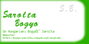 sarolta bogyo business card